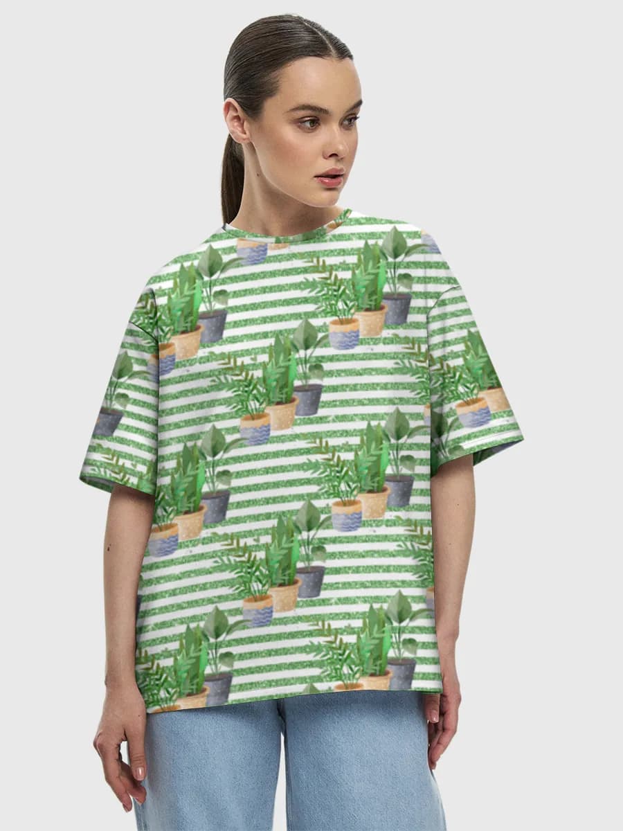 Women's oversized cotton T-shirt