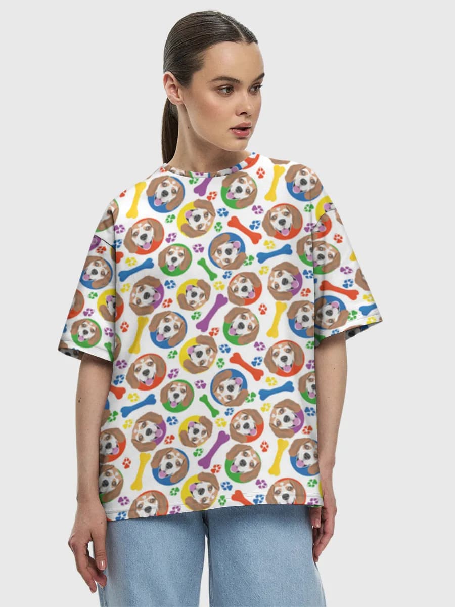 Women's oversized cotton T-shirt