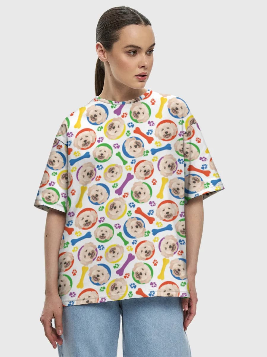 Women's oversized cotton T-shirt