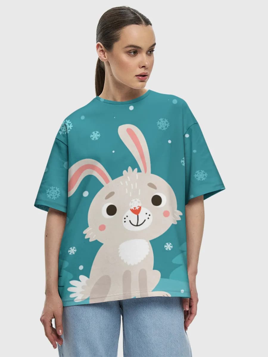 Women's oversized cotton T-shirt