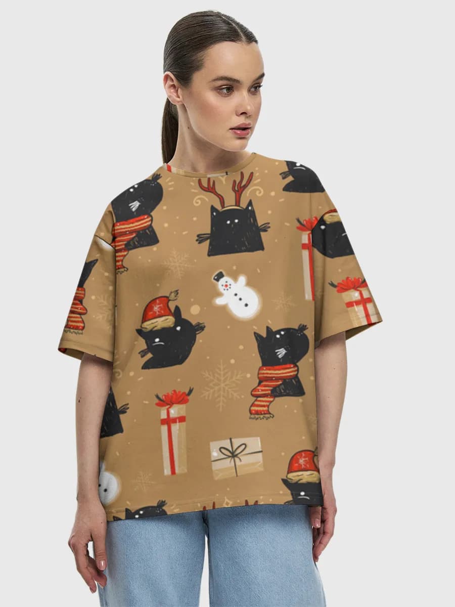Festive Black Cats Christmas