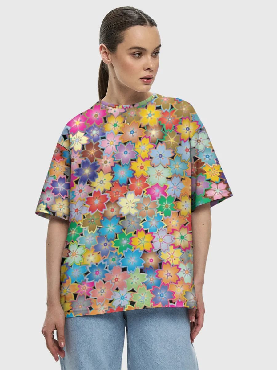 Women's oversized cotton T-shirt