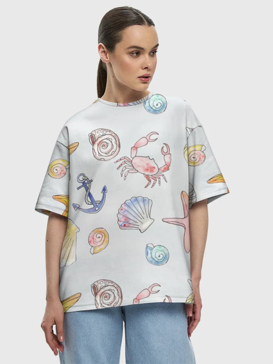 Women's oversized cotton T-shirt