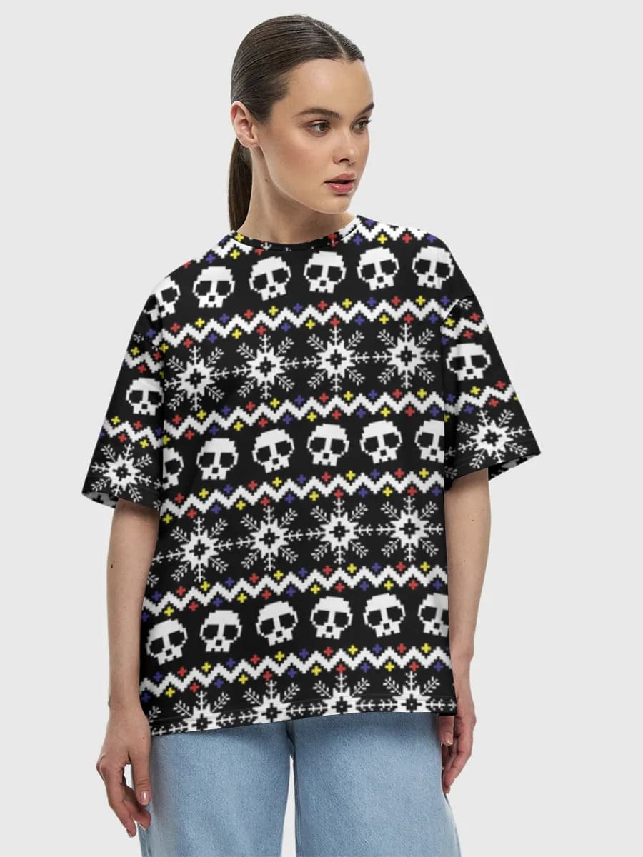 Goth Skull Holiday Sweater