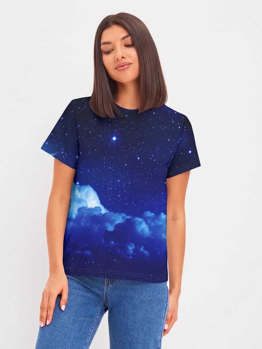 Crescent Moon Starry Sky