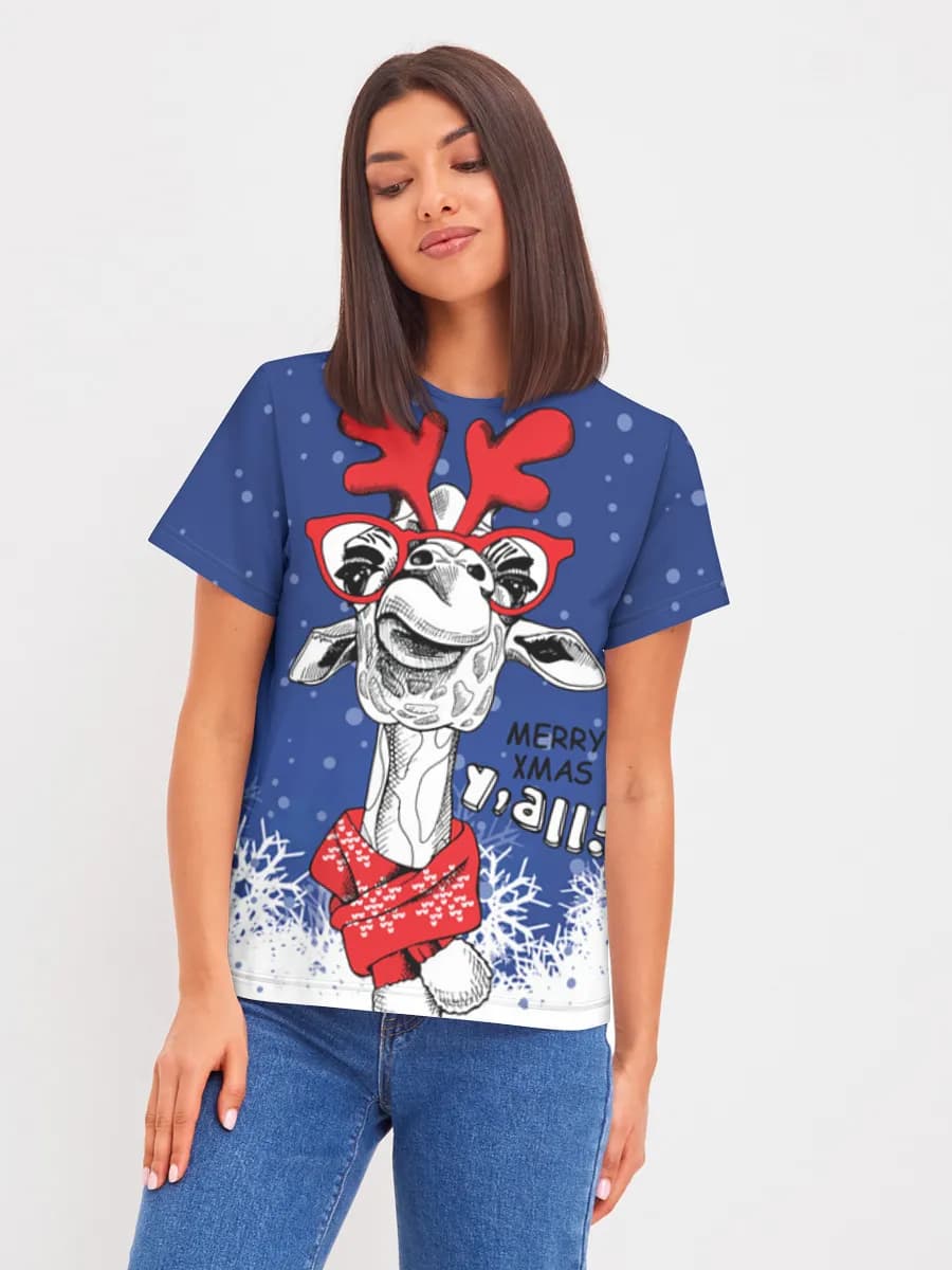 Merry Xmas Yall Giraffe