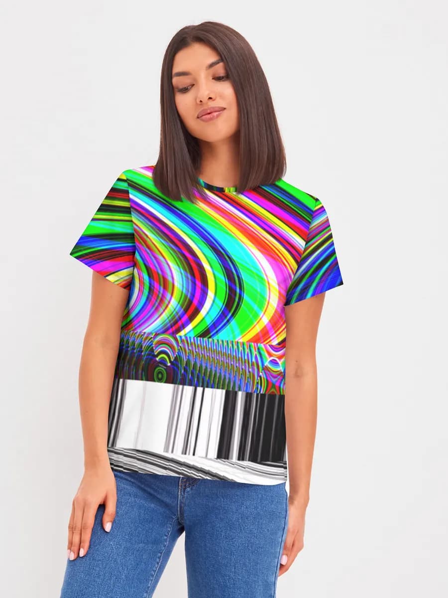 Rainbow Glitch Waves