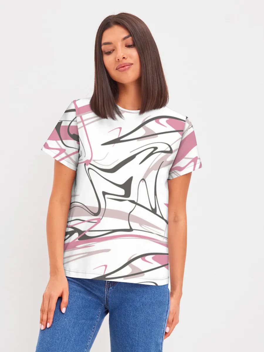 Pink Abstract Scribble Lines