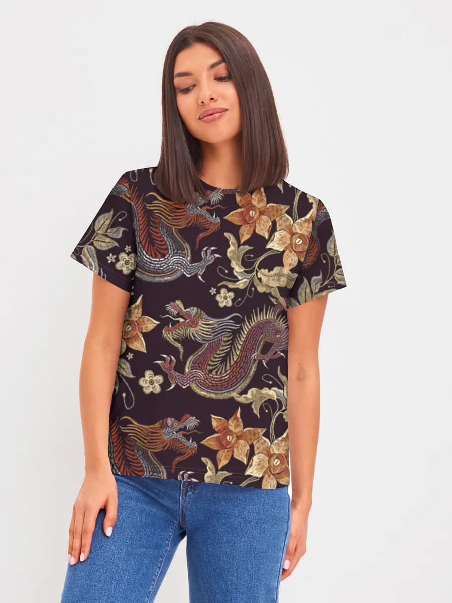 Ornate Floral Dragons