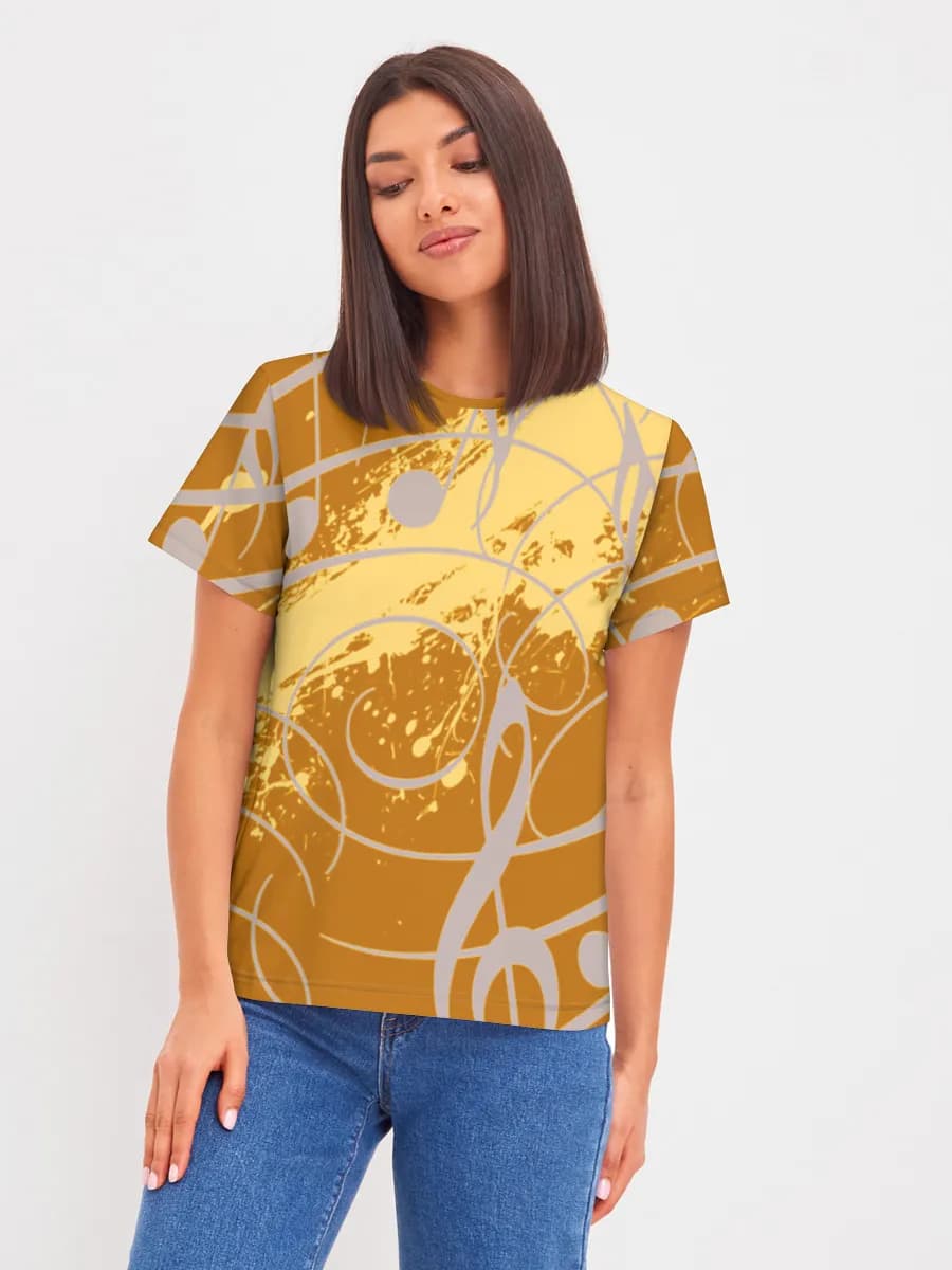 Abstract Musical Notes Splash