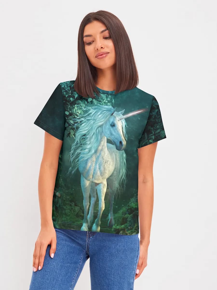 Unicorn In Enchanted Forest