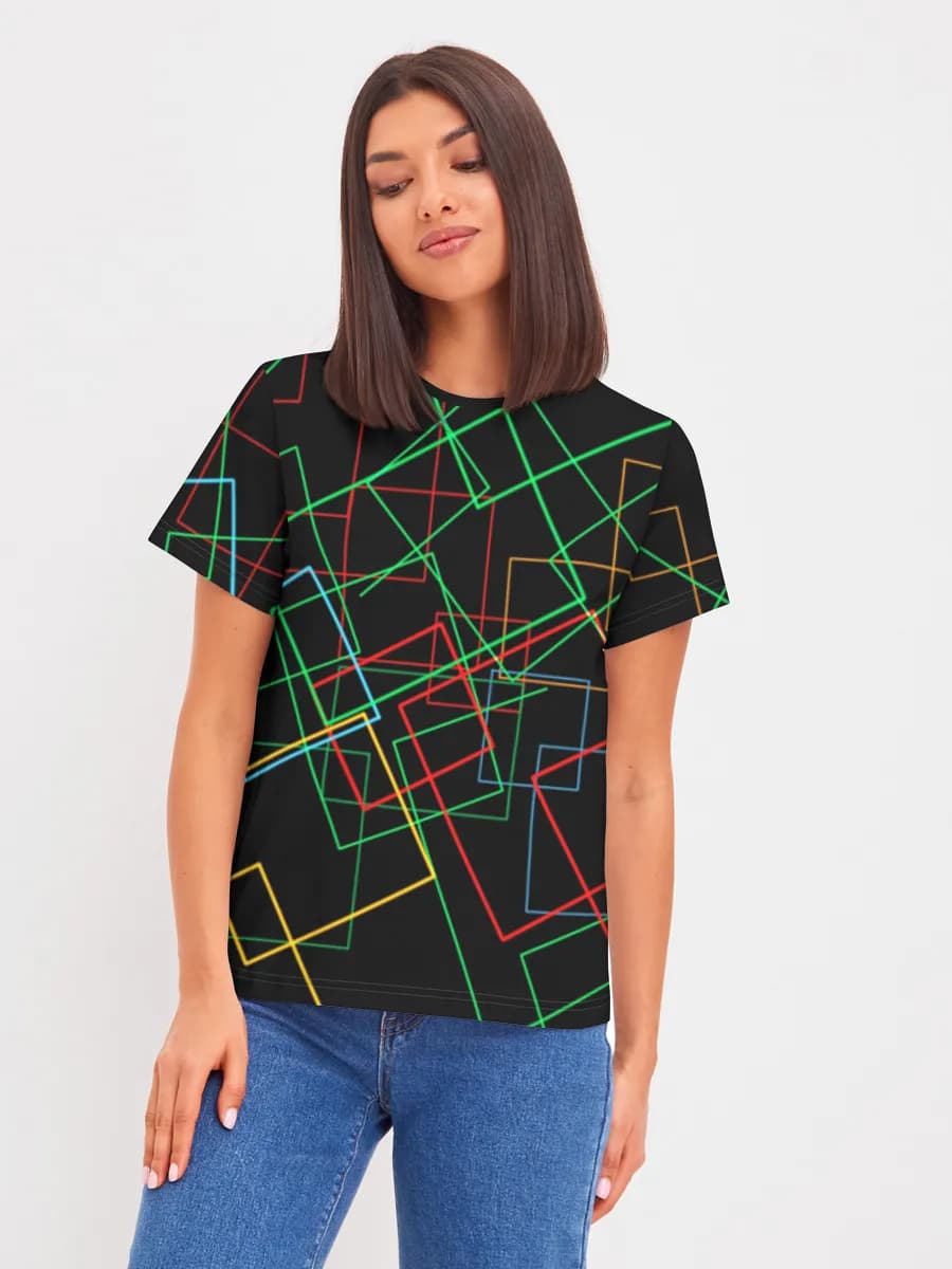 Neon Geometric Rectangles