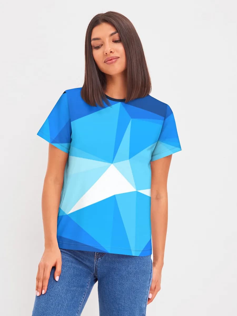 Blue Low Poly Geometry