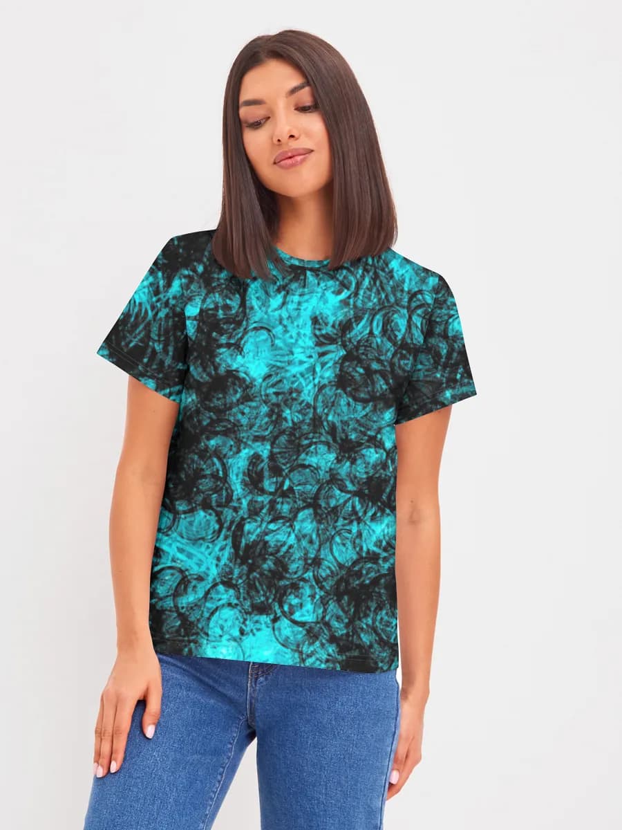 Teal Grunge Scribble Texture