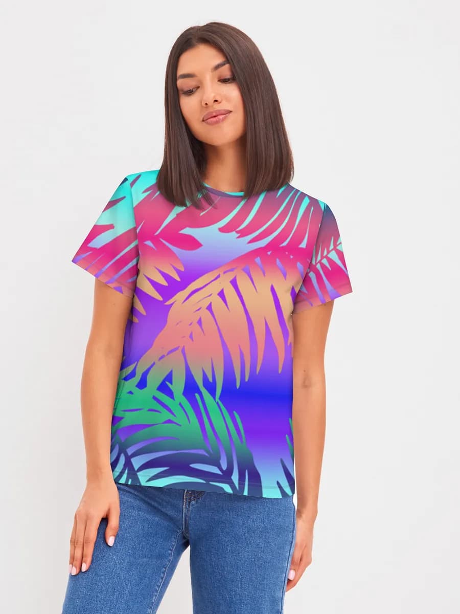 Neon Palm Leaves