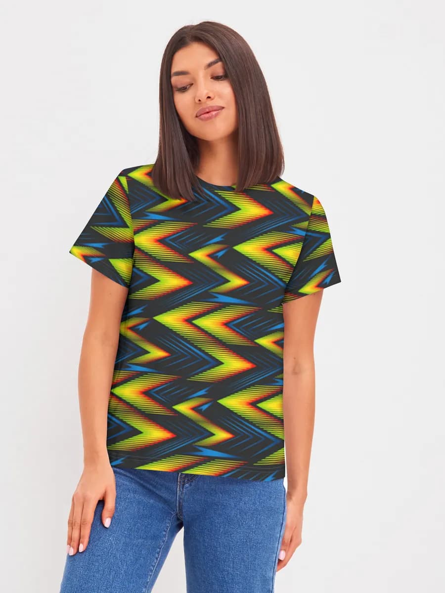 Neon Chevron Zigzag