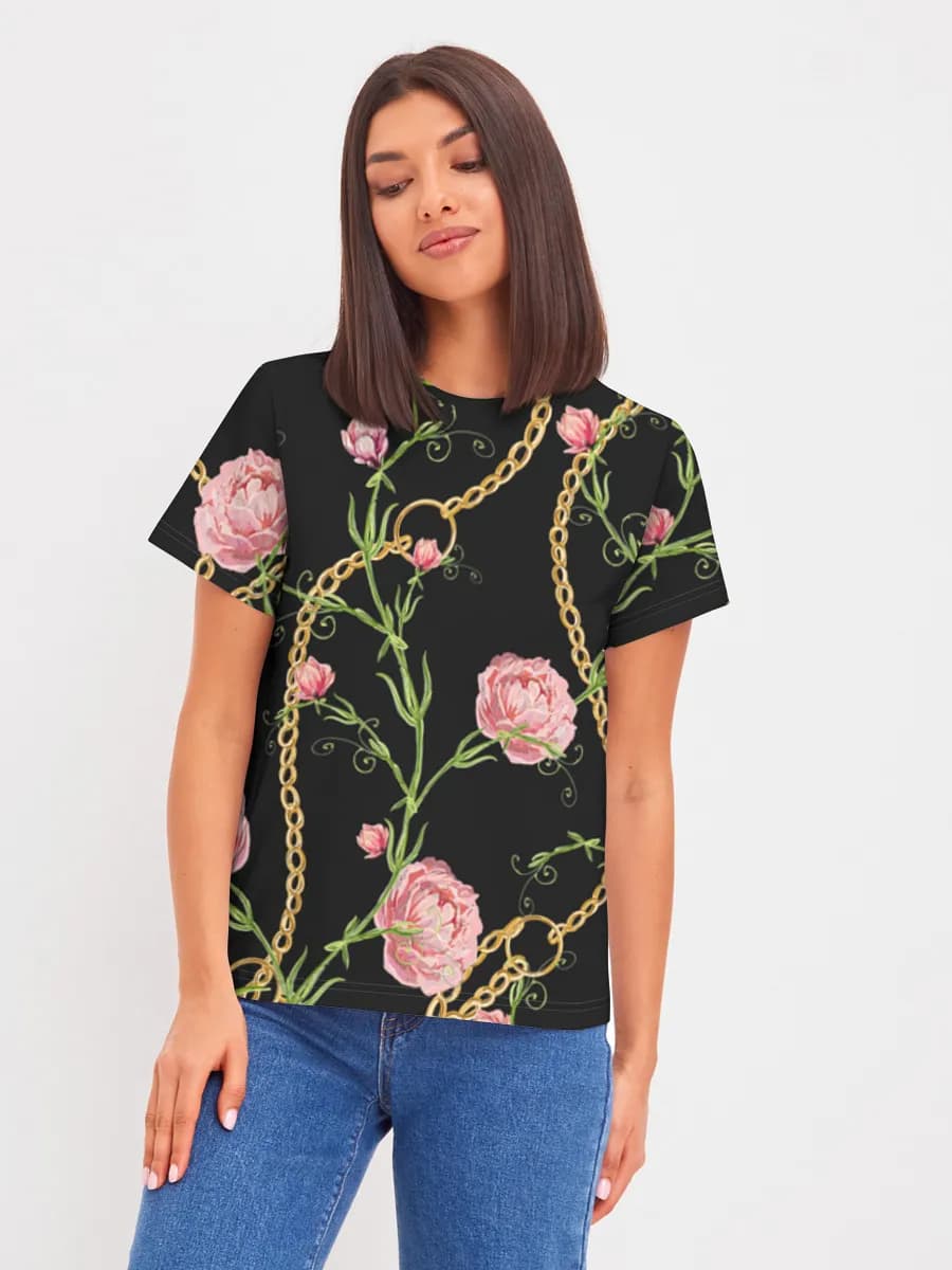 Peonies And Gold Chains