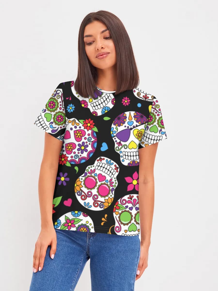 Colorful Sugar Skull Collage