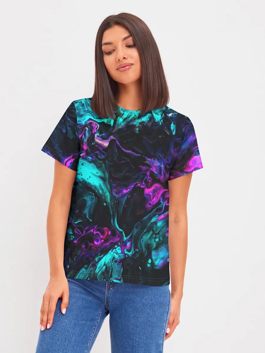 Neon Cosmic Fluid Swirl