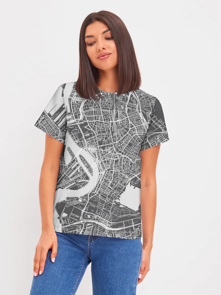 Monochrome City Street Map