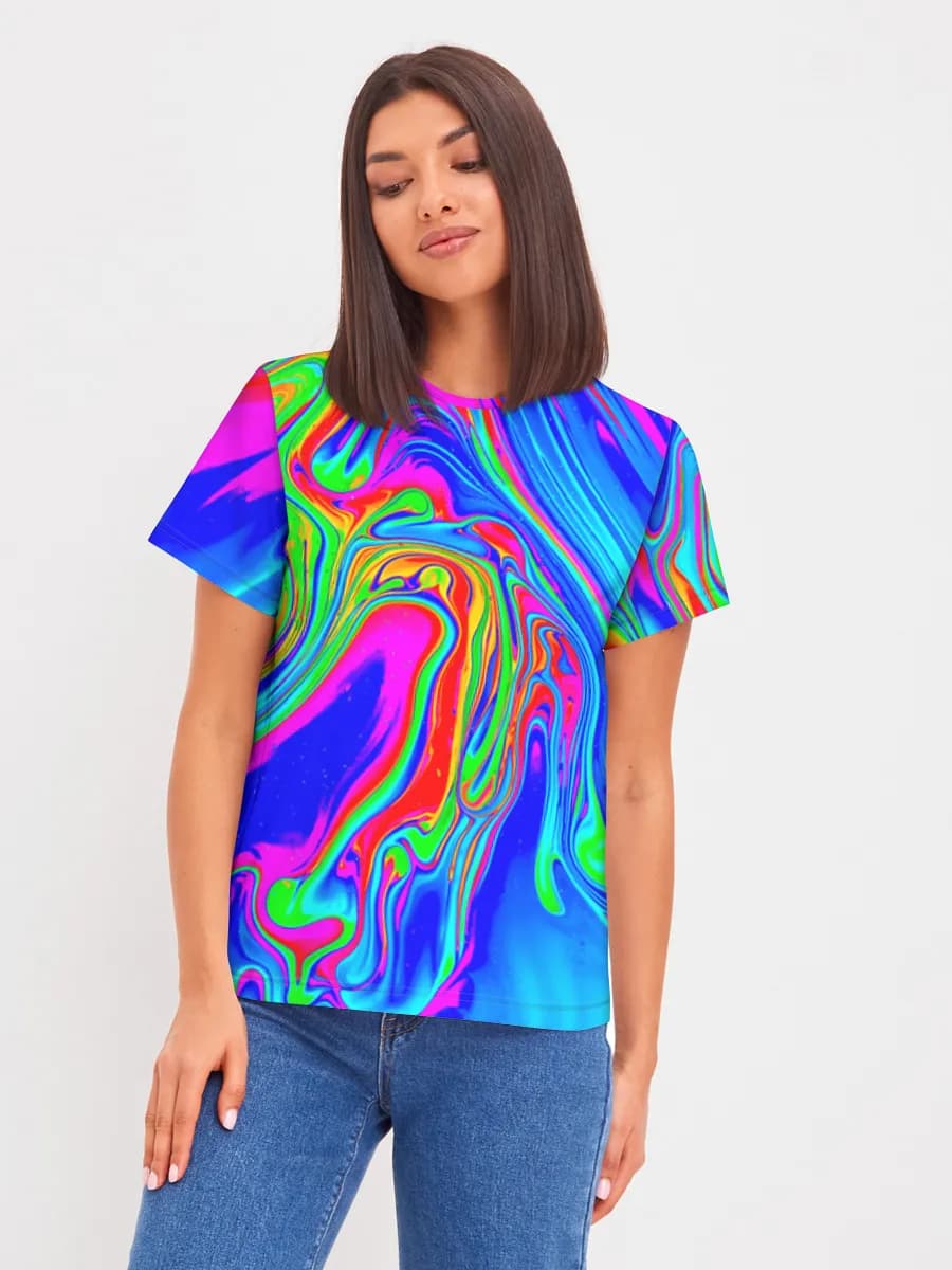 Neon Rainbow Swirl