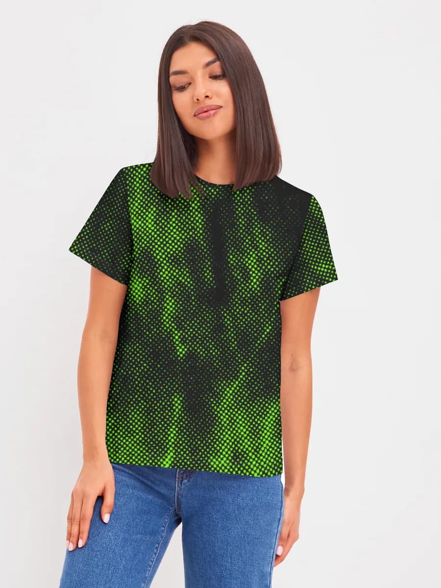 Neon Green Halftone Grunge