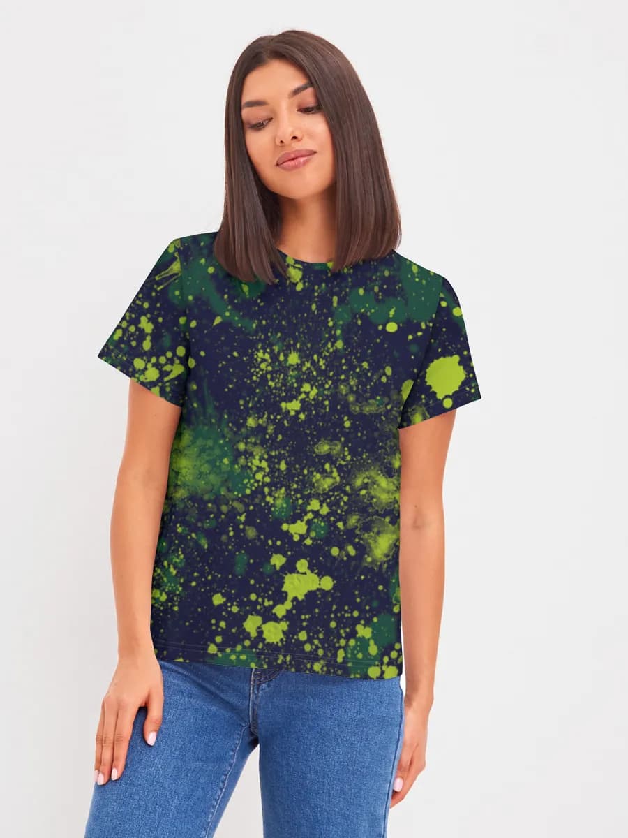Neon Green Paint Splatter