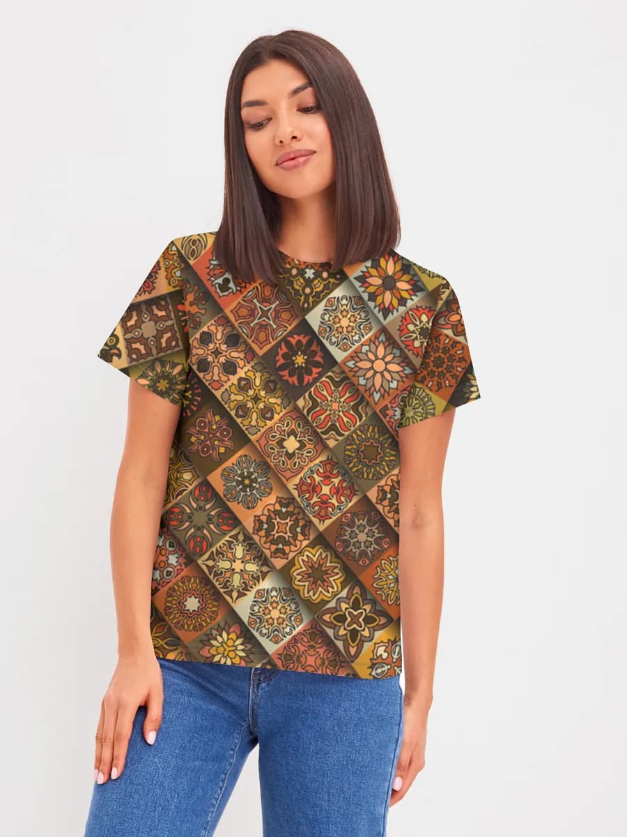 Boho Mosaic Mandala Grid