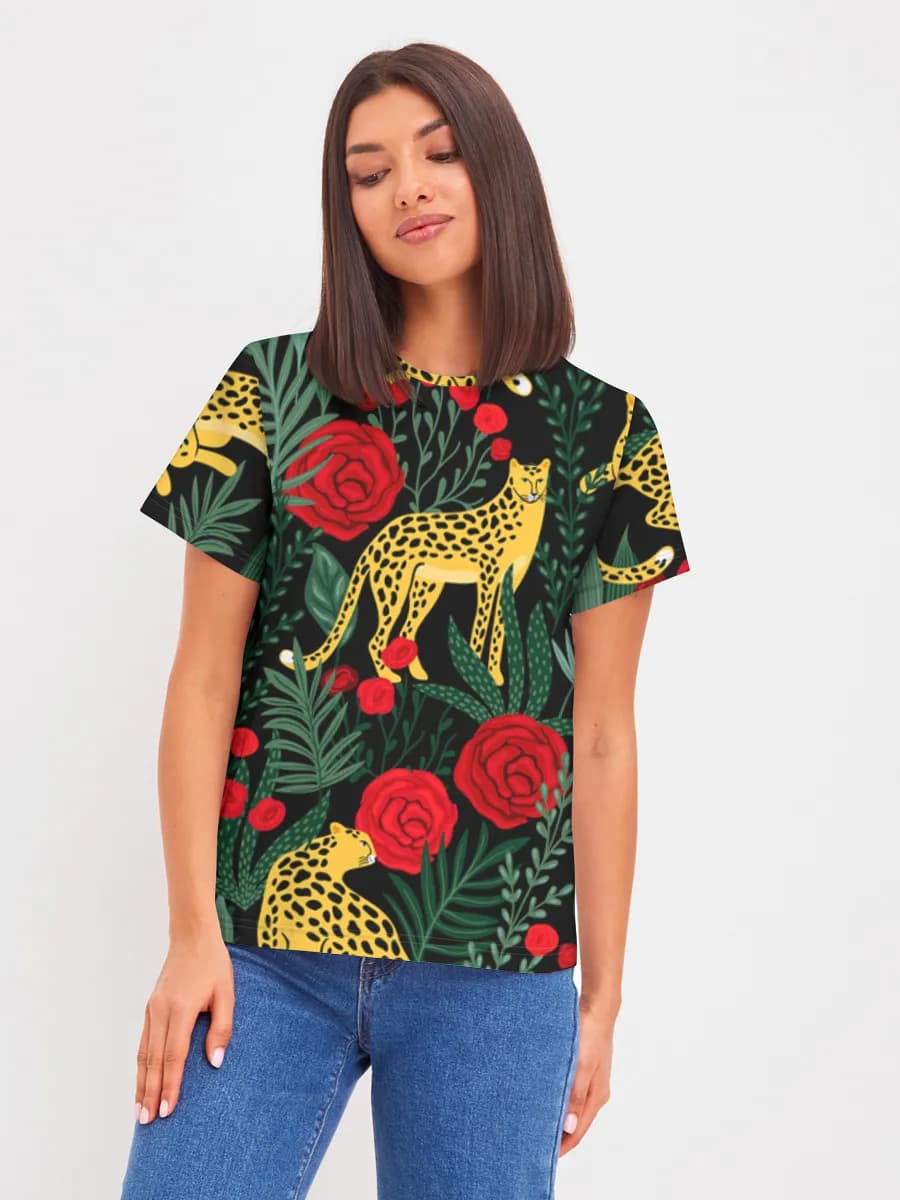Leopards And Red Roses