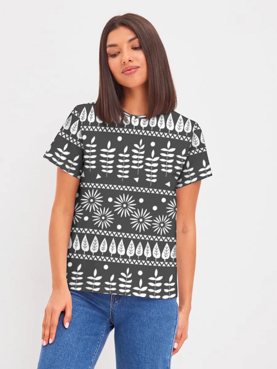 Nordic Floral Stripes