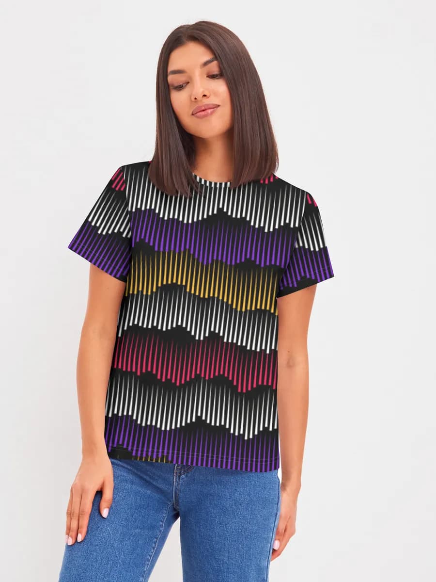 Vibrant Wavy Stripe Art