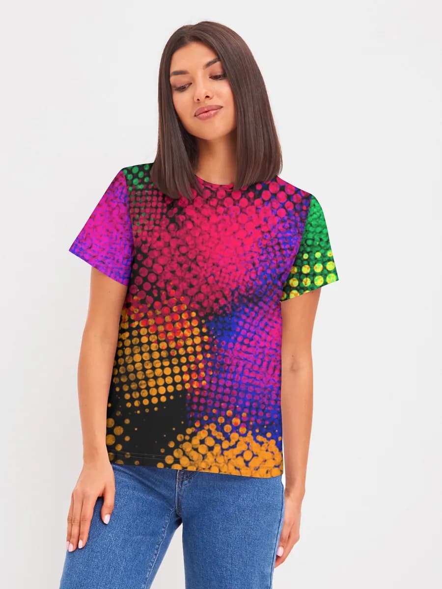 Neon Halftone Color Burst