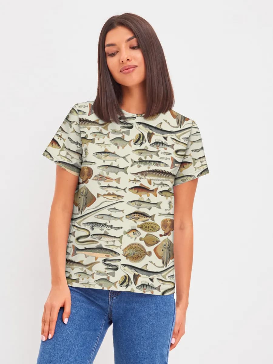 Vintage Fish Illustration Collage