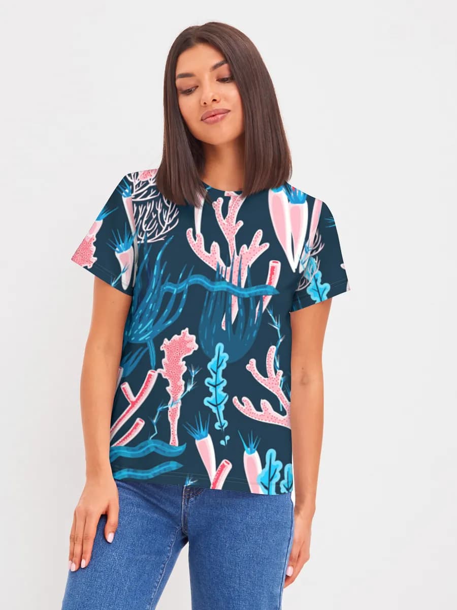 Underwater Coral Garden — Women's basic cotton T-shirt