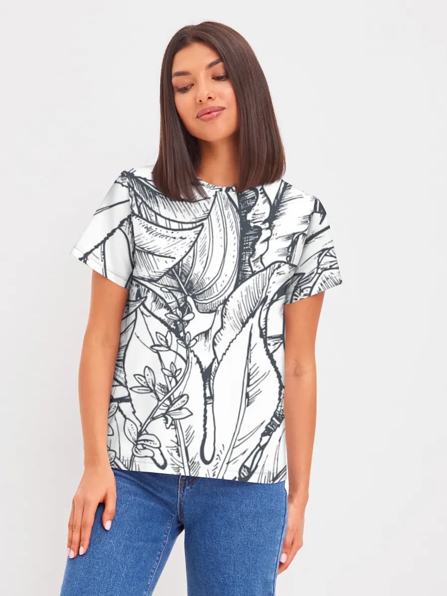 Tropical Botanical Line Art