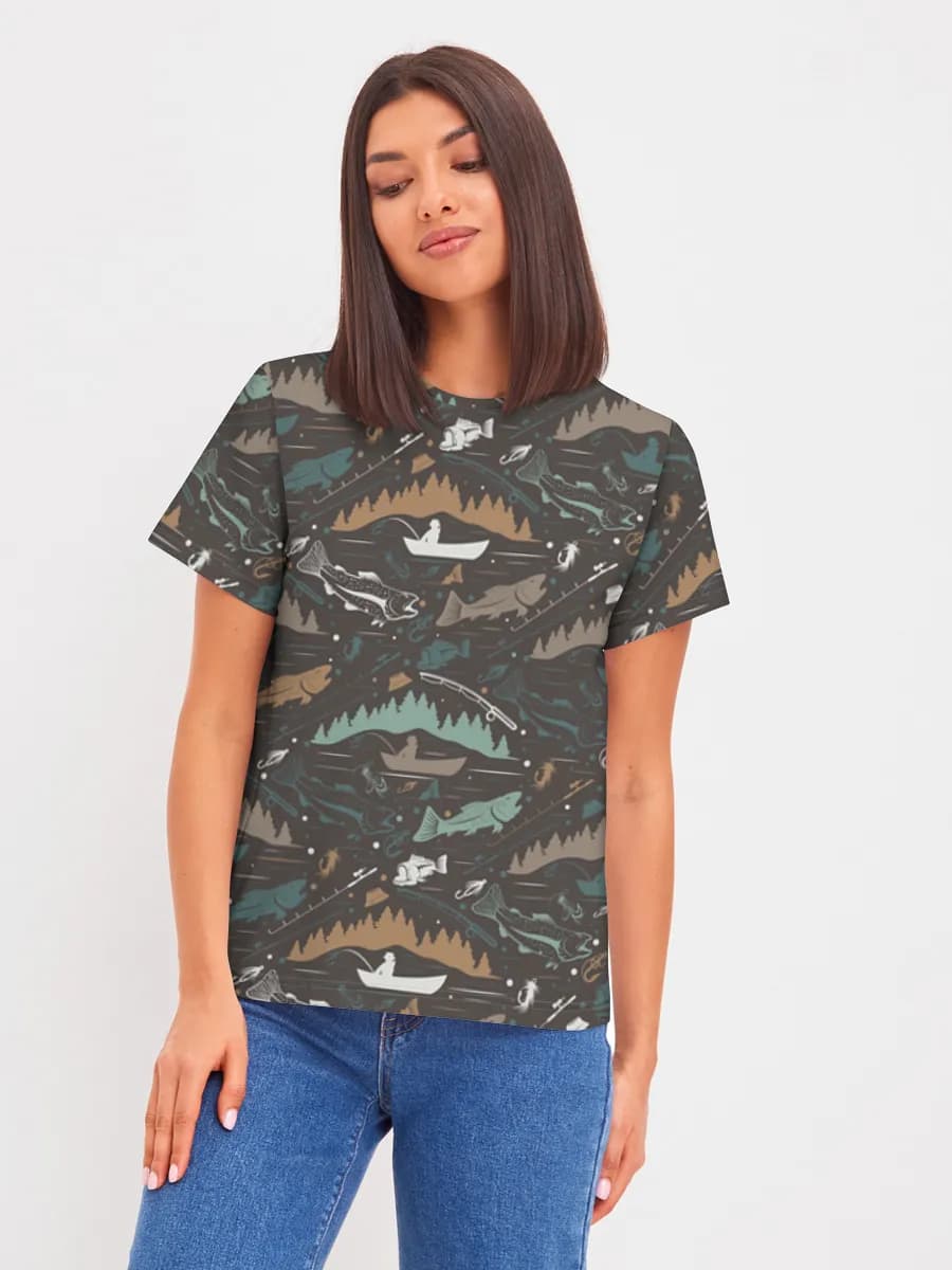 Vintage Lake Fishing Icons