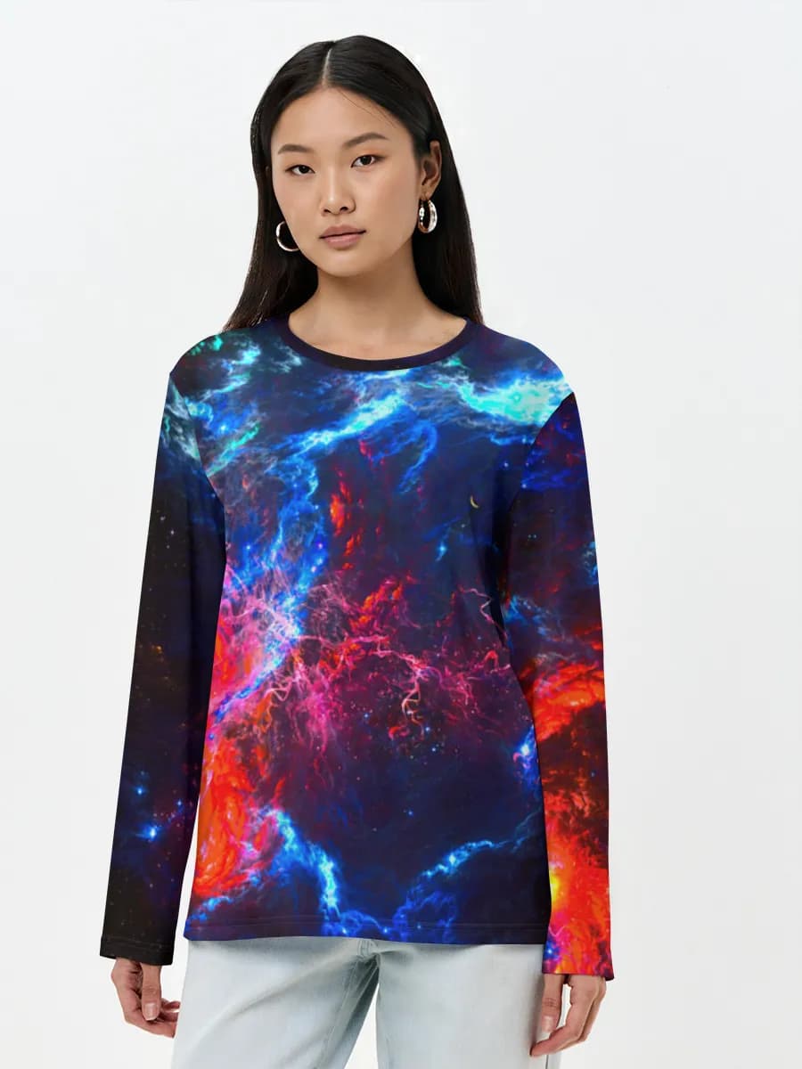 Women's long sleeve shirt. Cotton