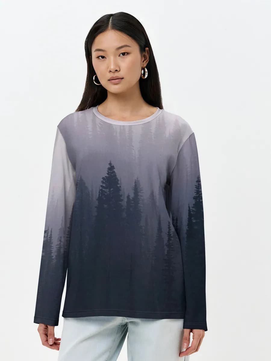 Women's long sleeve shirt. Cotton