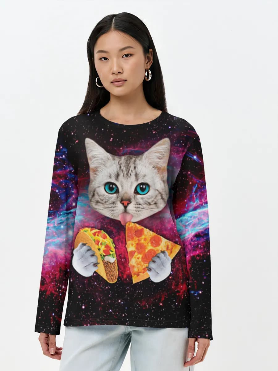 Women's long sleeve shirt. Cotton
