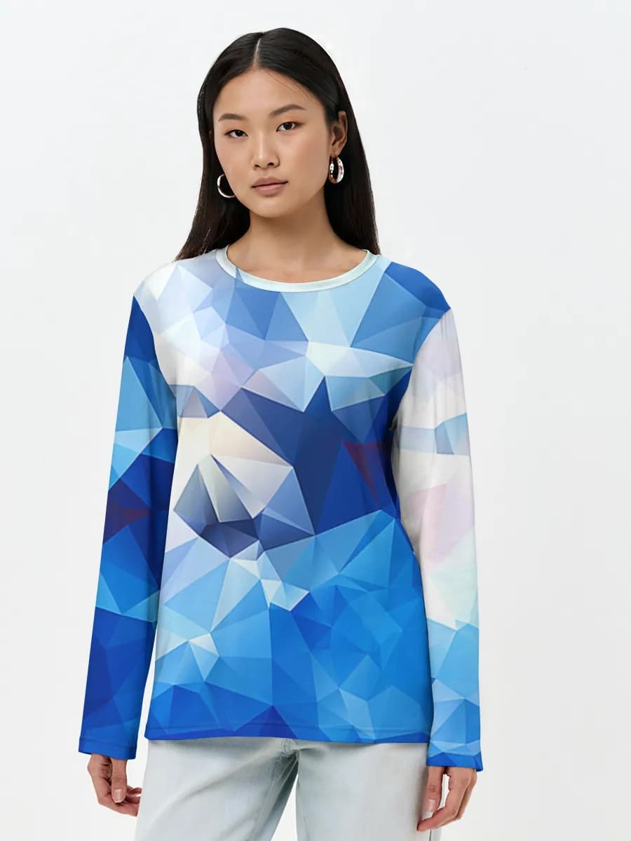 Blue Low Poly Geometry