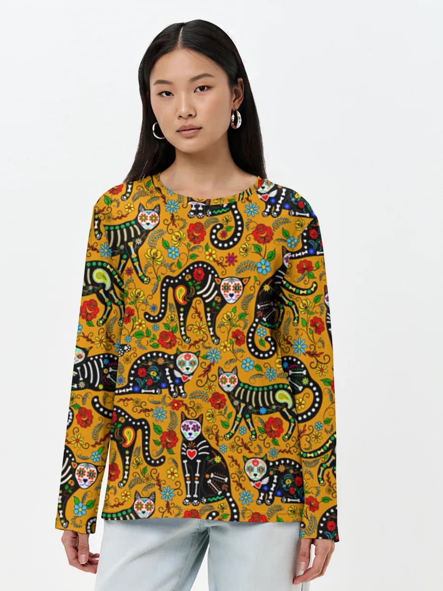 Women's long sleeve shirt. Cotton