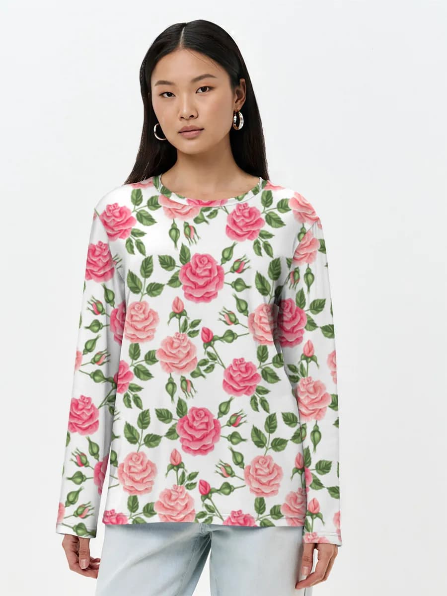 Women's long sleeve shirt. Cotton
