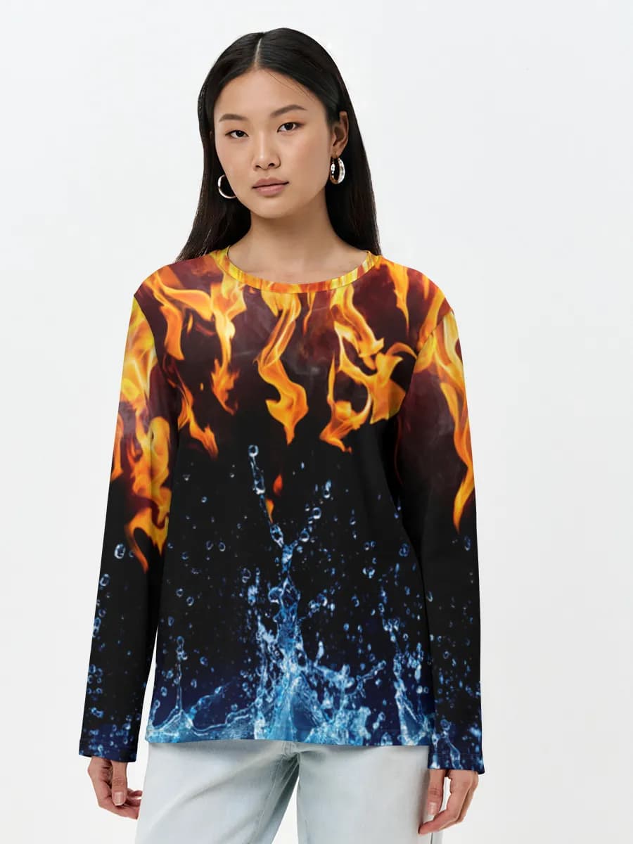 Women's long sleeve shirt. Cotton