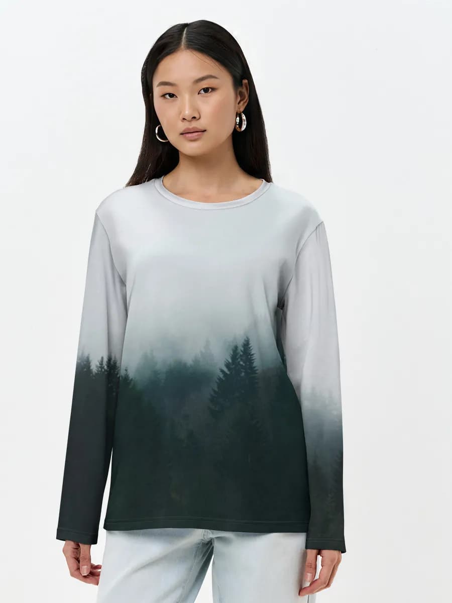 Women's long sleeve shirt. Cotton