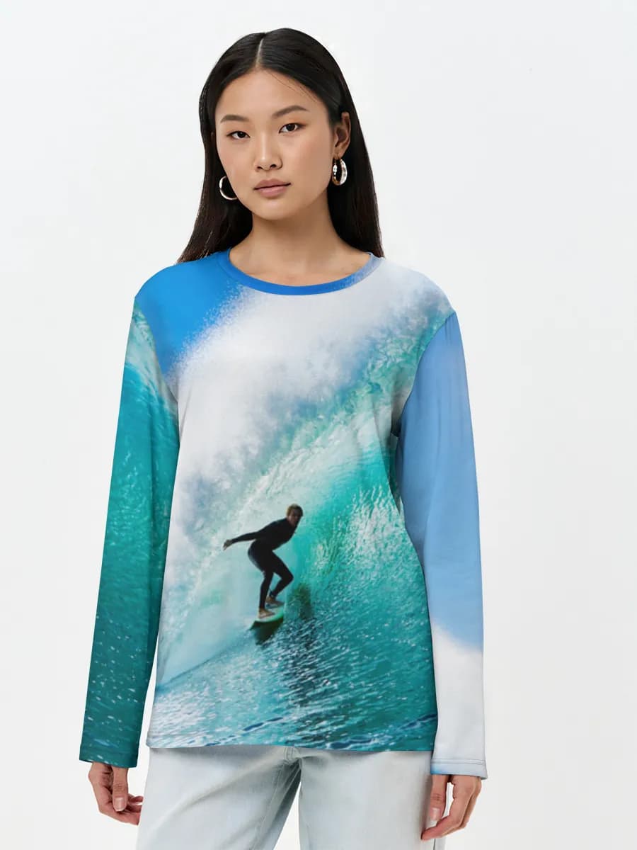 Women's long sleeve shirt. Cotton