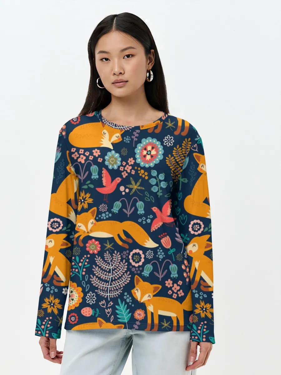Women's long sleeve shirt. Cotton