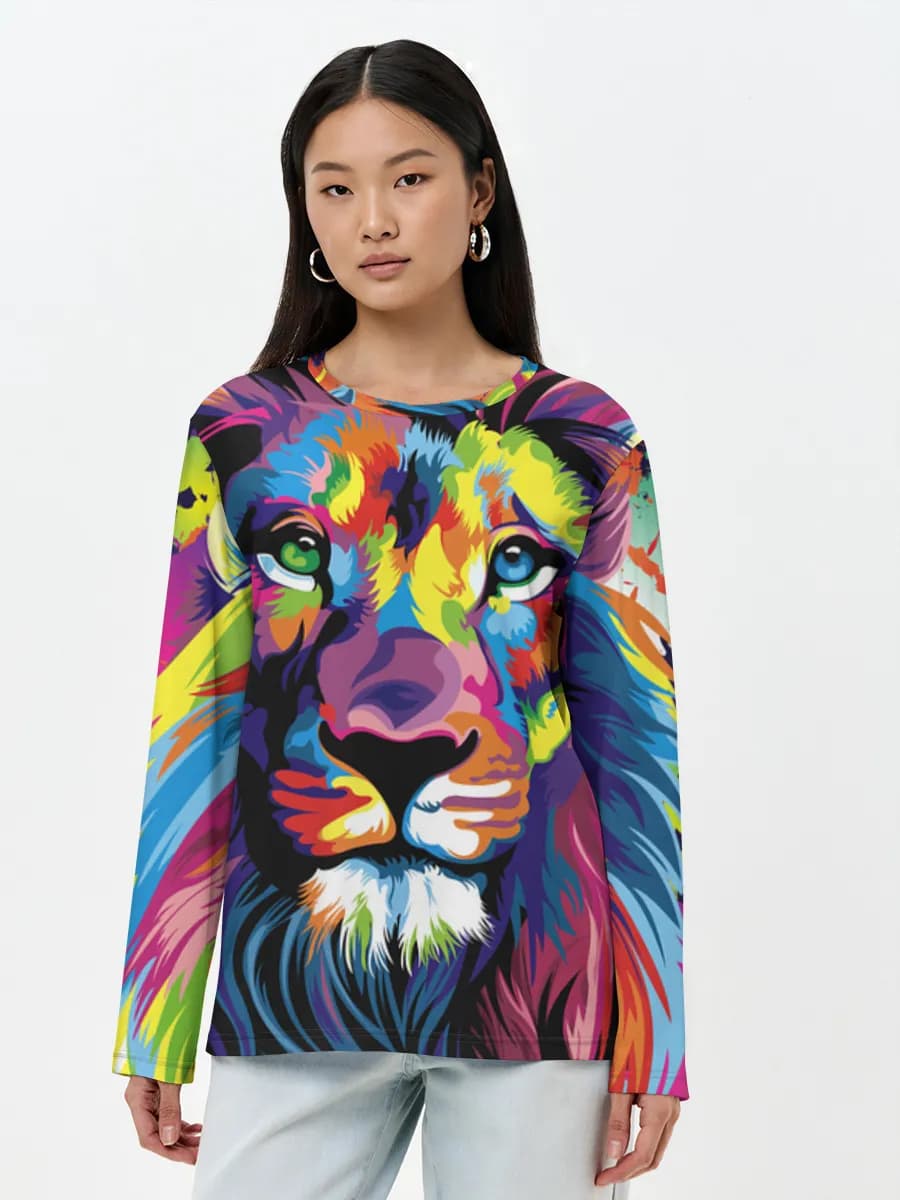 Women's long sleeve shirt. Cotton