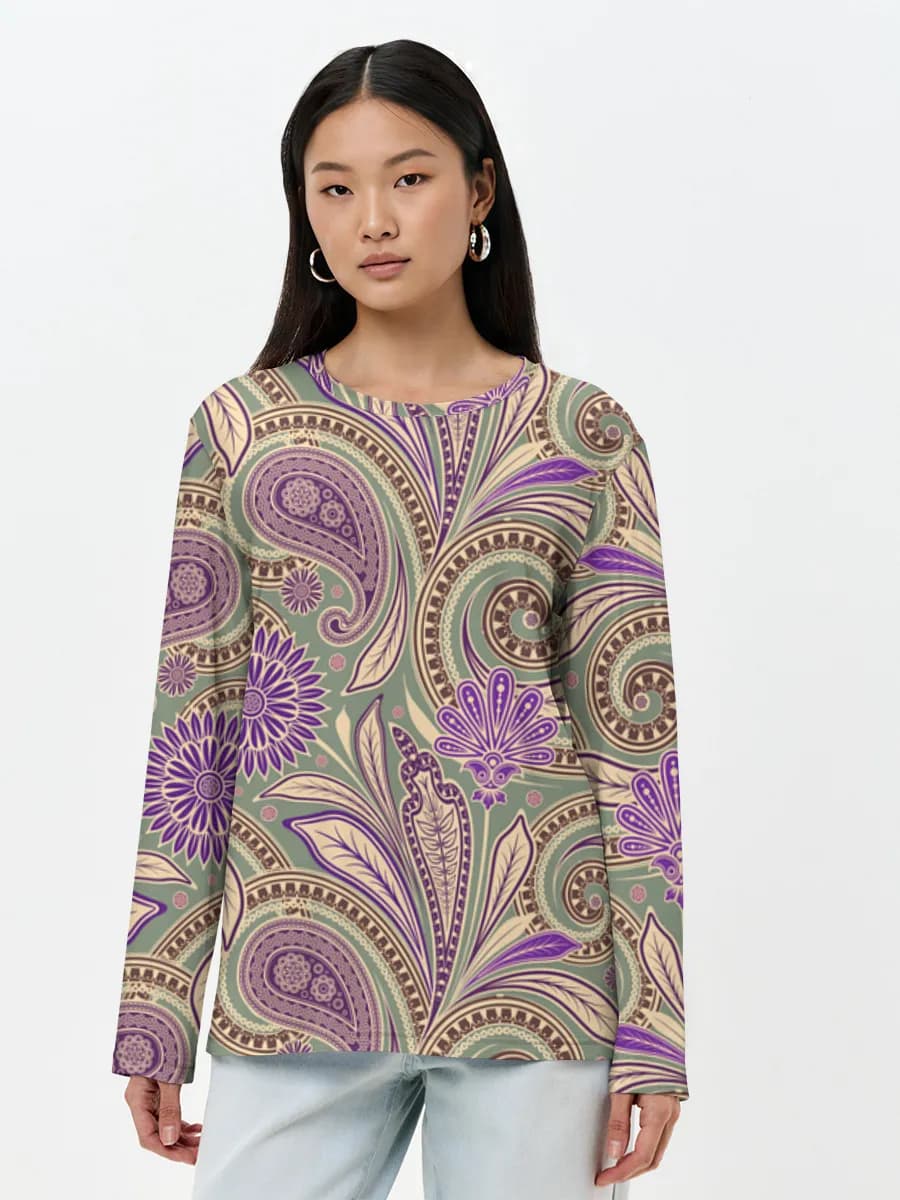 Women's long sleeve shirt. Cotton