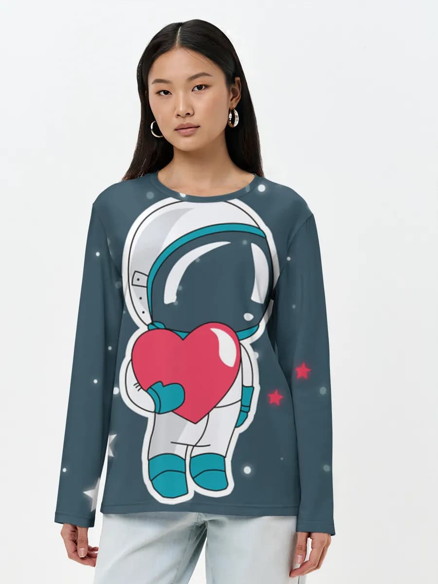 Women's long sleeve shirt. Cotton