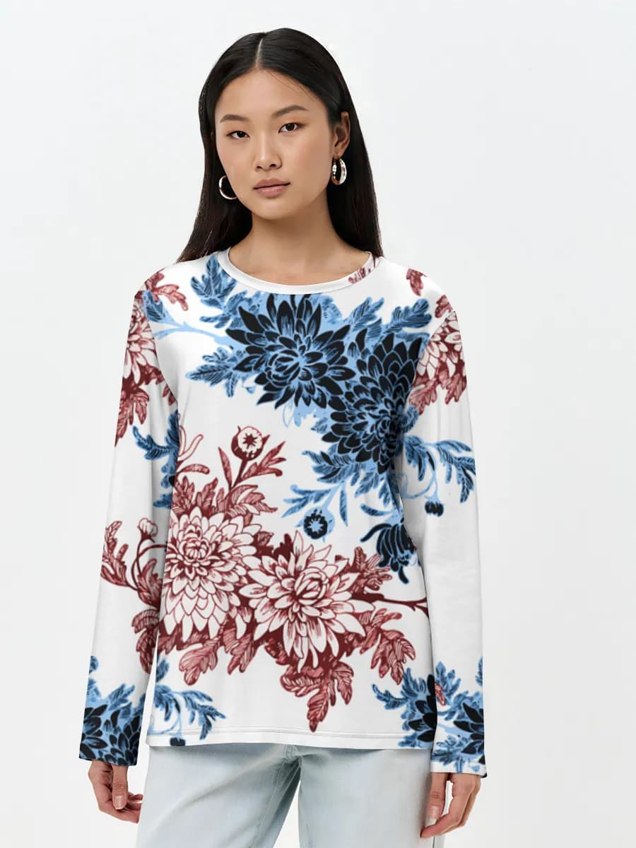Women's long sleeve shirt. Cotton